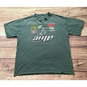 Y2K Dale Earnhardt Jr Amp Energy Double-sided Graphic T-Shirt Men’s XL Defects